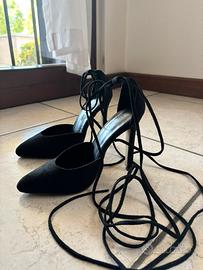 scarpe con tacco 11cm. con lacci. numero 35