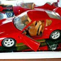 Modello auto ferrari 456 gt rossa burago