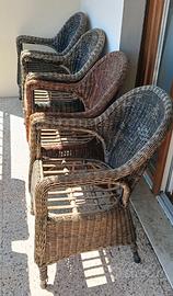 Poltrone da giardino in rattan