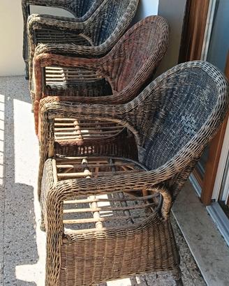 Poltrone da giardino in rattan