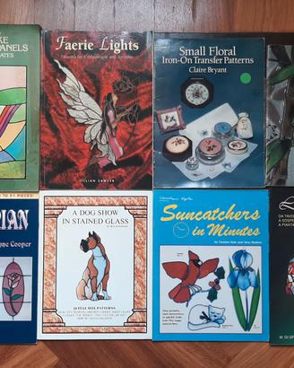 8 LIBRI DI MODELLI PER VETRATE TIFFANY