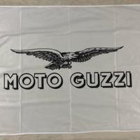 Bandiera stampa Moto Guzzi bianca