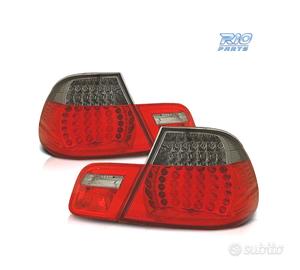 FANALI BMW E46 99-03 CABRIO LED ROSSO FUMÈ LOOK M3
