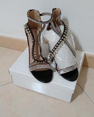 Sandali gioiello con tacco alto n. 39 