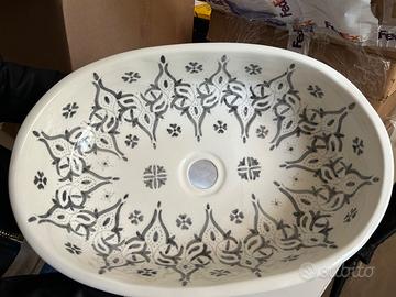 2 lavandini etnici ovali in ceramica