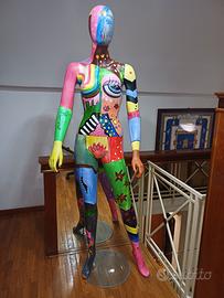 manichino pop art dipinto a mano 