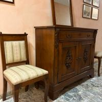 CREDENZA VINTAGE ANNI ‘40/‘50 CON SPECCHIERA