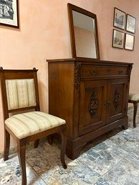 CREDENZA VINTAGE ANNI ‘40/‘50 CON SPECCHIERA