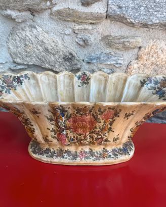 Cachepot / centrotavola in ceramica di Gubbio