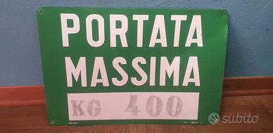 Cartello portata massima