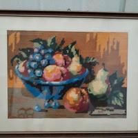 Quadro a mezzo punto - natura morta