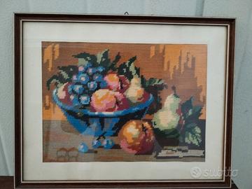Quadro a mezzo punto - natura morta