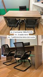 Set ufficio completo 4 postazione + Mobili