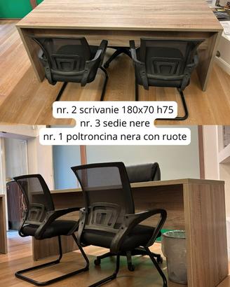 Set ufficio completo 4 postazione + Mobili