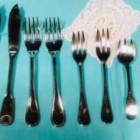 Set posateria pesce argento 800