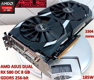 Scheda video AMD ASUS DUAL RX 580 OC 8 GB GDDR5