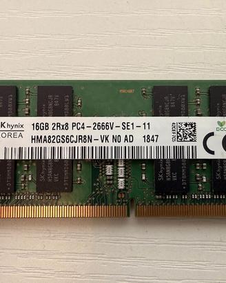 RAM SK hynix 16GB DDR4 2666 SODIMM notebook