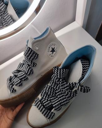 Converse All Star Bianco Sneaker Scarpe Donna 40