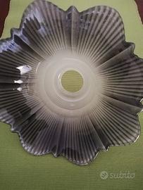 Lampadario vetro grigio fume'