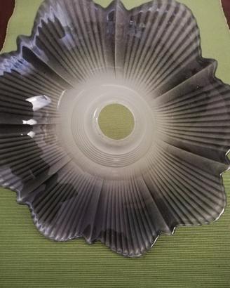 Lampadario vetro grigio fume'