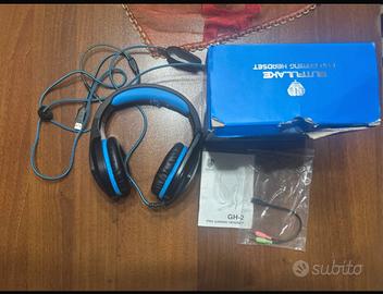 Cuffie gaming BUTFULAKE GH-2 blu nero con scatola