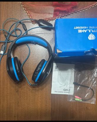 Cuffie gaming BUTFULAKE GH-2 blu nero con scatola