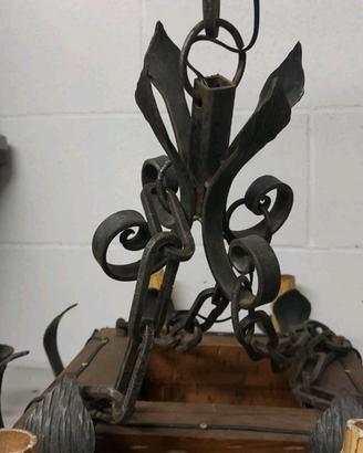 Lampadario rustico vintage
