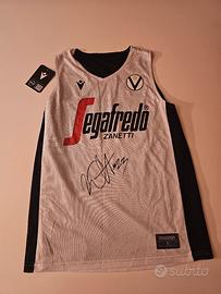 Canotta Virtus Bologna autografo Daniel Hackett 