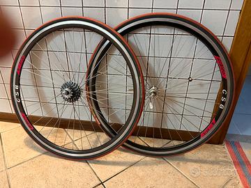 Coppia ruote bici corsa Rigida