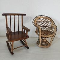 Sedia a dondolo per bambole 