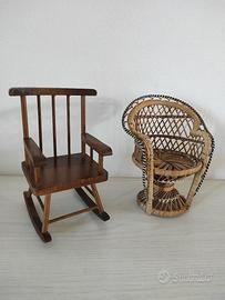 Sedia a dondolo per bambole 