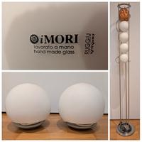 lampade: piantana e coppia abat-jour