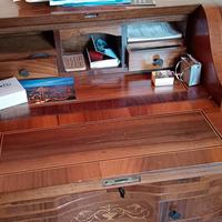 Ribalta / secrétaire / scrittoio intarsiato legno