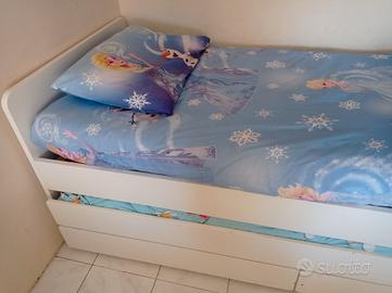 struttura letto + contenitore con due cassetti 