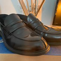 Mocassini neri uomo finto cuoio