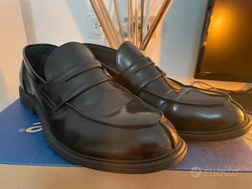 Mocassini neri uomo finto cuoio