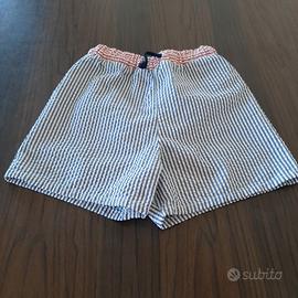 Costume bimbo a righe rosso e blu 3/4 anni