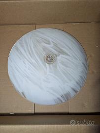 lampadario plafoniera soffitto in vetro con rosa