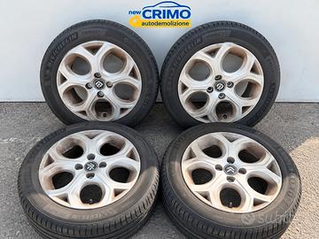 4 CERCHI IN LEGA ORIGINALI CITROËN C3 CON PNEUMATI