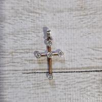 Croce oro bianco 750 