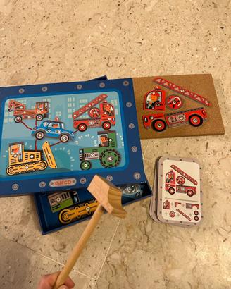 DJECO gioco del martello Tap Tap Veicoli