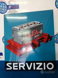 Tabella Smaltata Safa Batterie Servizio 
