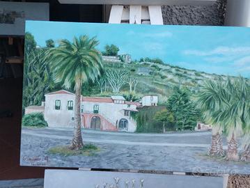 quadro il vecchio di s.m.la s mulino olio su tela 