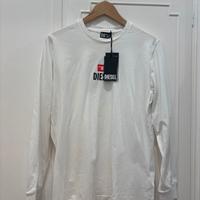 T-shirt/Maglia manica lunga Diesel Uomo bianca S/M