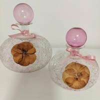 Coppia vasi in vetro soffiato