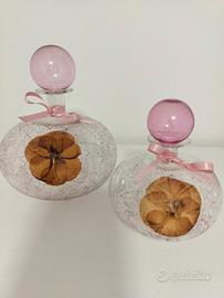 Coppia vasi in vetro soffiato