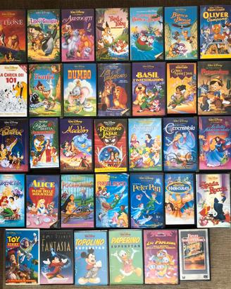 Lotto da 34 VHS i Classici Walt Disney originali