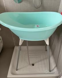 Baby ok vaschetta bagno infante verde azzurrino