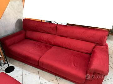 Divano letto 3 Posti con Pouff