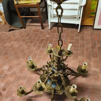 Lampadario Bronzo primi anni XX secolo